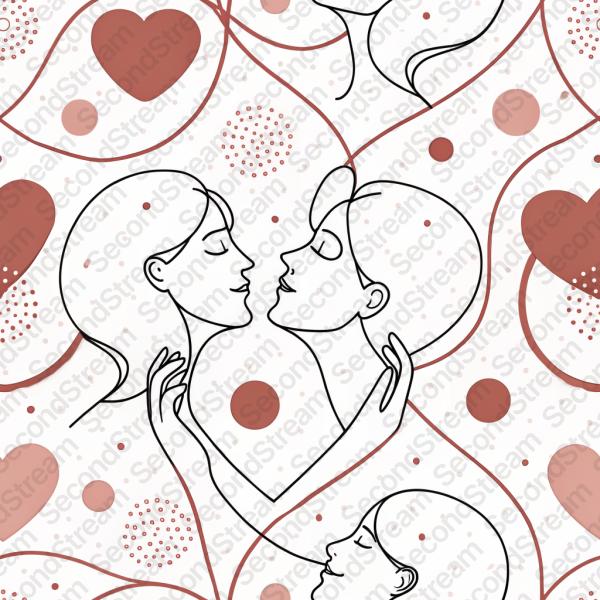 Pattern: A clean sophisticated modern minimalist Valentine'...