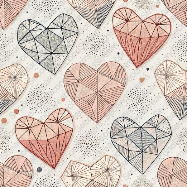 Pattern: A sleek contemporary Valentine's seamless pattern...