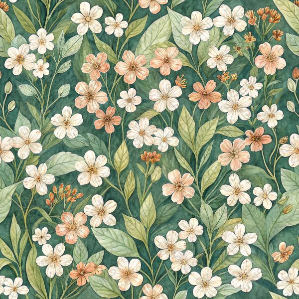 Pattern: Seamless repeating pattern, extremely dense wall-t...