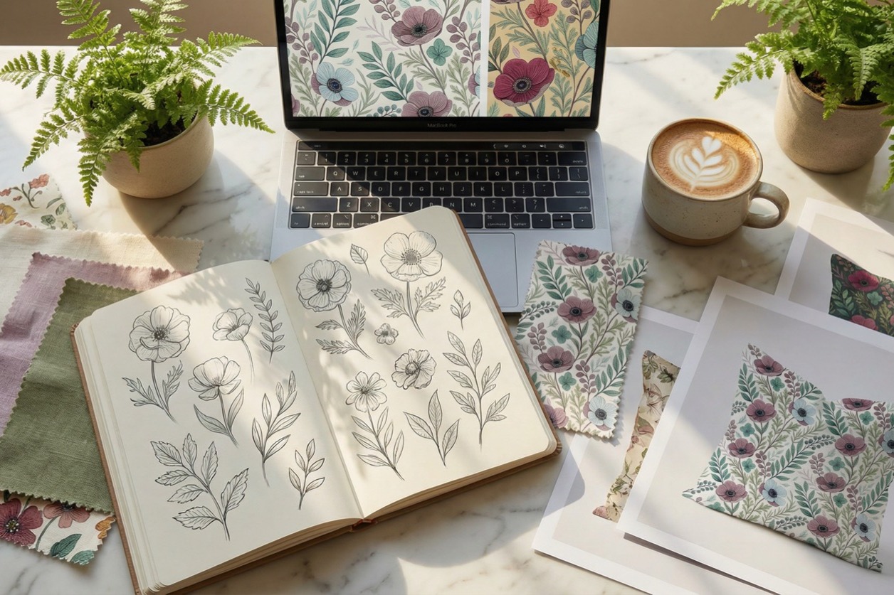 Vintage Botanical Pillow