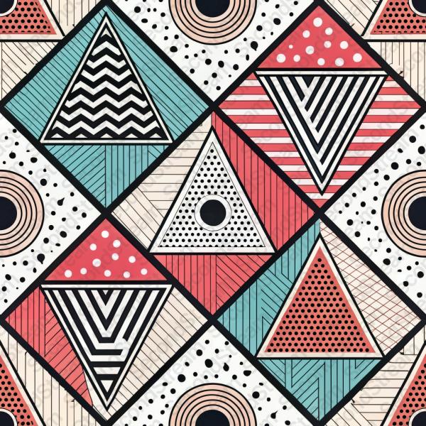 Monochrome Memphis Grid