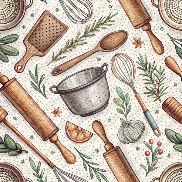 Vintage Kitchen Utensil Symphony
