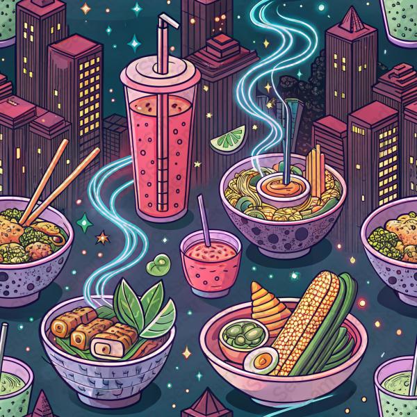Neon Street Food Night